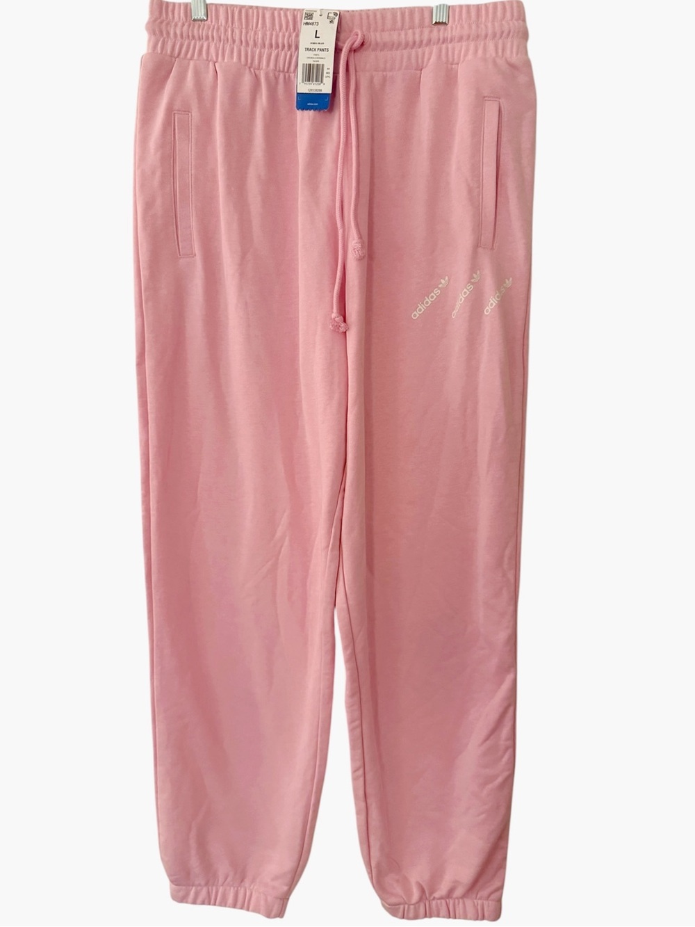 NWT Adidas Logomania pink joggers